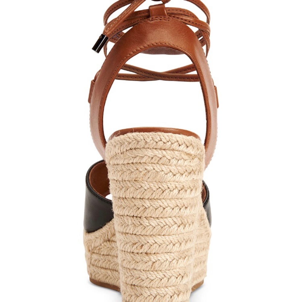 COACH Dana Espadrilles Size Black Leather - Picture 3 of 7